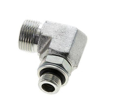 UNS 1''-14 x G 3/8'' Macho Codo de 90 grados de acero galvanizado ORFS 400 Bar - Hidráulico
