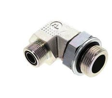 Codo de 90 grados de acero galvanizado UNS 1''-14 x G 1'' macho ORFS 315 Bar - Hidráulico