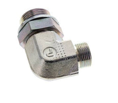 Codo de 90 grados de acero galvanizado UNS 1''-14 x G 1'' macho ORFS 315 Bar - Hidráulico