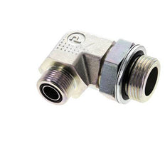 Codo de 90 grados de acero galvanizado UNS 1''-14 x G 1'' macho ORFS 315 Bar - Hidráulico