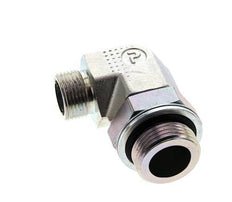 Codo de 90 grados de acero galvanizado UNS 1''-14 x G 1'' macho ORFS 315 Bar - Hidráulico