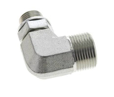 UN 1-3/16''-12 x G 1/2'' Macho Codo de 90 grados de acero galvanizado ORFS 400 Bar - Hidráulico