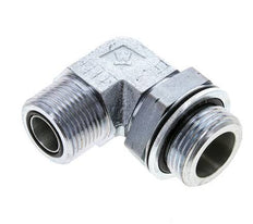 UN 1-3/16''-12 x G 1'' Macho Codo de 90 grados de acero galvanizado ORFS 315 Bar - Hidráulico