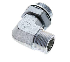 UN 1-3/16''-12 x G 1'' Macho Codo de 90 grados de acero galvanizado ORFS 315 Bar - Hidráulico