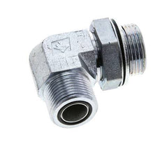 UN 1-3/16''-12 x G 1'' Macho Codo de 90 grados de acero galvanizado ORFS 315 Bar - Hidráulico
