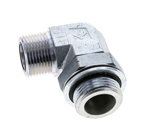 UN 1-3/16''-12 x G 1'' Macho Codo de 90 grados de acero galvanizado ORFS 315 Bar - Hidráulico