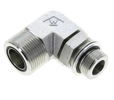 UN 1-7/16''-12 x G 3/4'' Macho Codo de 90 grados de acero galvanizado ORFS 315 Bar - Hidráulico