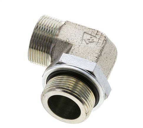 UN 1-11/16''-12 x G 1 1/4'' Macho Codo de 90 grados de acero galvanizado ORFS 250 Bar - Hidráulico