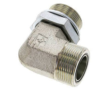 UN 1-11/16''-12 x G 1 1/4'' Macho Codo de 90 grados de acero galvanizado ORFS 250 Bar - Hidráulico