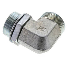 UN 2''-12 x G 1 1/2'' Macho Codo de 90 grados de acero galvanizado ORFS 200 Bar - Hidráulico