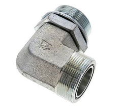 UN 2''-12 x G 1 1/2'' Macho Codo de 90 grados de acero galvanizado ORFS 200 Bar - Hidráulico