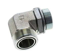 UN 2''-12 x G 1 1/2'' Macho Codo de 90 grados de acero galvanizado ORFS 200 Bar - Hidráulico