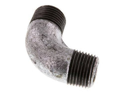 R 1/2'' Male Zinc plated Cast iron 90 deg Elbow Fitting 25 Bar [2 Pieces]