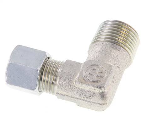 R 1/2'' Macho x 10L Codo de acero galvanizado de 90 grados 315 Bar DIN 2353