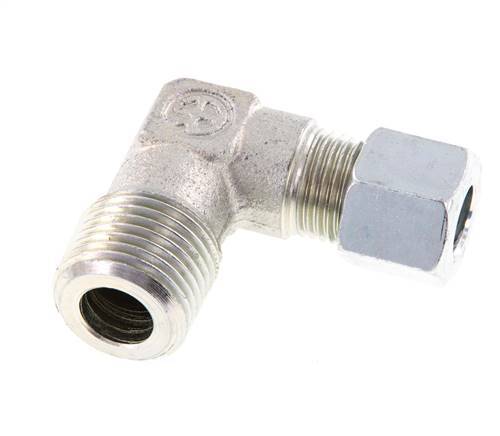 R 1/2'' Macho x 10L Codo de acero galvanizado de 90 grados 315 Bar DIN 2353