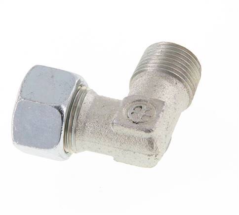 R 1/2'' Macho x 15L Codo de acero galvanizado de 90 grados 315 Bar DIN 2353