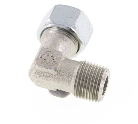 R 1/2'' Macho x 15L Codo de acero galvanizado de 90 grados 315 Bar DIN 2353