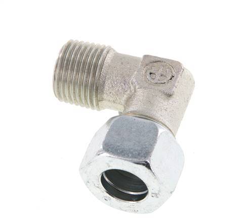 R 1/2'' Macho x 15L Codo de acero galvanizado de 90 grados 315 Bar DIN 2353