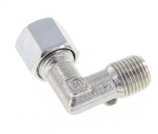 R 1/4'' Macho x 8L Codo de acero galvanizado de 90 grados 315 Bar DIN 2353