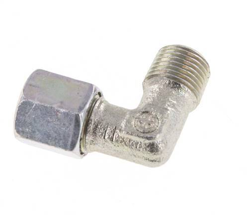 R 1/8'' Macho x 5LL Codo de 90 grados de acero galvanizado 100 Bar DIN 2353