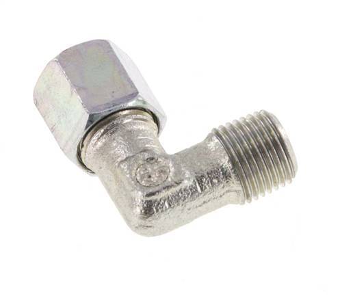 R 1/8'' Macho x 5LL Codo de 90 grados de acero galvanizado 100 Bar DIN 2353