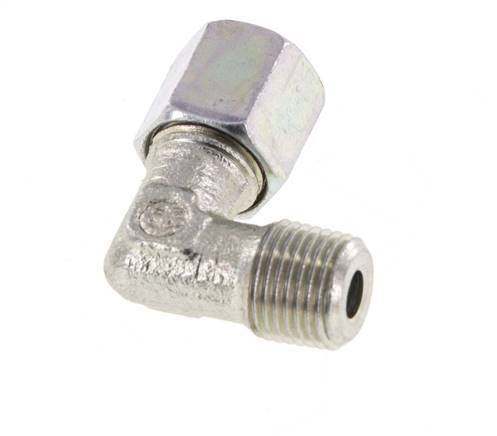 R 1/8'' Macho x 5LL Codo de 90 grados de acero galvanizado 100 Bar DIN 2353