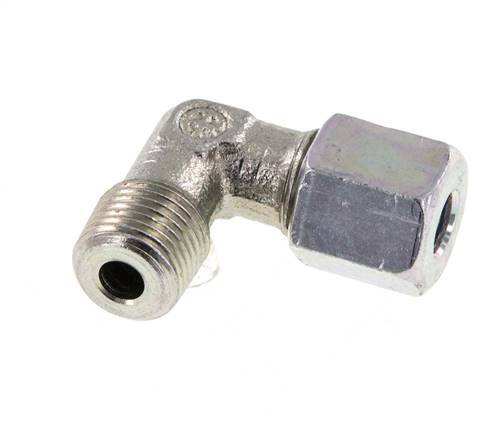 R 1/8'' Macho x 5LL Codo de 90 grados de acero galvanizado 100 Bar DIN 2353