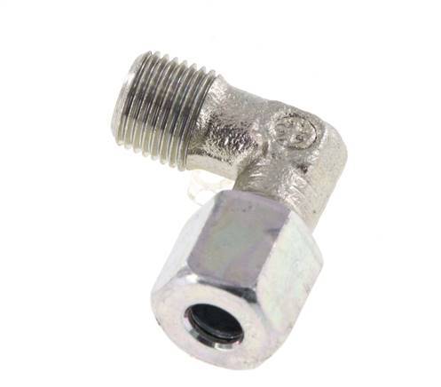 R 1/8'' Macho x 5LL Codo de 90 grados de acero galvanizado 100 Bar DIN 2353
