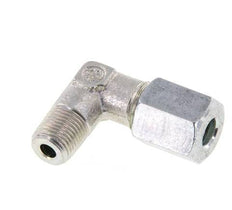 R 1/8'' Macho x 6L Codo de acero galvanizado de 90 grados 315 Bar DIN 2353