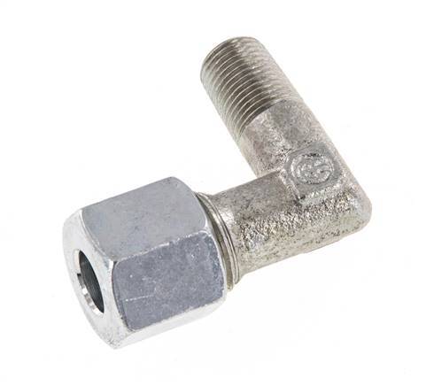 R 1/8'' Macho x 8L Codo de 90 grados de acero galvanizado 315 Bar DIN 2353