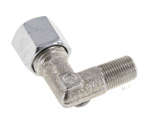 R 1/8'' Macho x 8L Codo de 90 grados de acero galvanizado 315 Bar DIN 2353