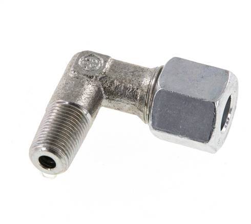 R 1/8'' Macho x 8L Codo de 90 grados de acero galvanizado 315 Bar DIN 2353