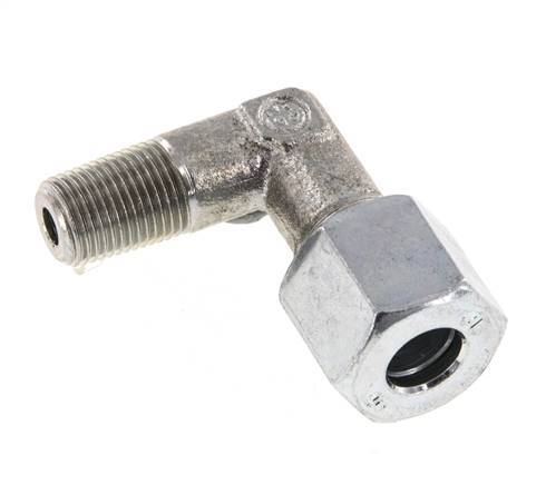 R 1/8'' Macho x 8L Codo de 90 grados de acero galvanizado 315 Bar DIN 2353