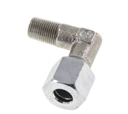 R 1/8'' Macho x 8L Codo de 90 grados de acero galvanizado 315 Bar DIN 2353
