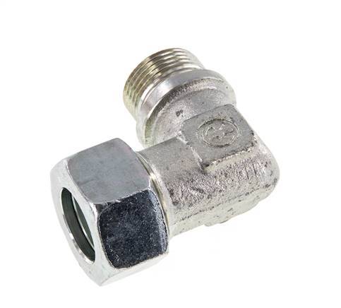 G 3/4'' Macho x 22L Codo de 90 grados de acero galvanizado 160 Bar DIN 2353