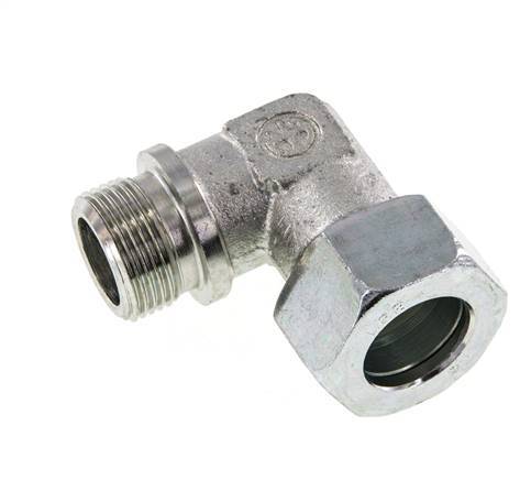 G 3/4'' Macho x 22L Codo de 90 grados de acero galvanizado 160 Bar DIN 2353