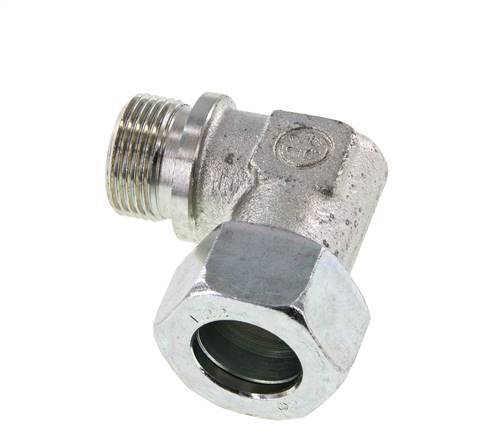 G 3/4'' Macho x 22L Codo de 90 grados de acero galvanizado 160 Bar DIN 2353