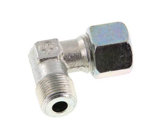 R 3/8'' Macho x 10S Codo de 90 grados de acero galvanizado 630 Bar DIN 2353