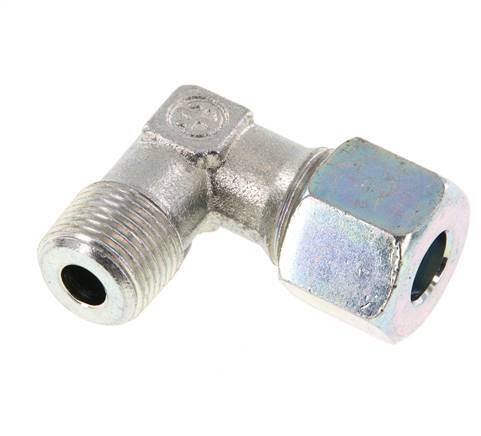 R 3/8'' Macho x 10S Codo de 90 grados de acero galvanizado 630 Bar DIN 2353