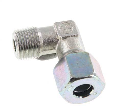 R 3/8'' Macho x 10S Codo de 90 grados de acero galvanizado 630 Bar DIN 2353