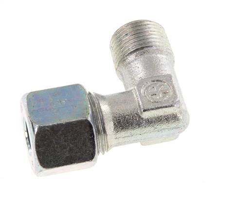 R 3/8'' Macho x 10S Codo de 90 grados de acero galvanizado 630 Bar DIN 2353