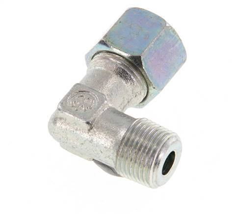 R 3/8'' Macho x 10S Codo de 90 grados de acero galvanizado 630 Bar DIN 2353