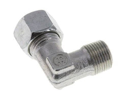 R 3/8'' Macho x 12L Codo de acero galvanizado de 90 grados 315 Bar DIN 2353