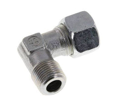 R 3/8'' Macho x 12L Codo de acero galvanizado de 90 grados 315 Bar DIN 2353