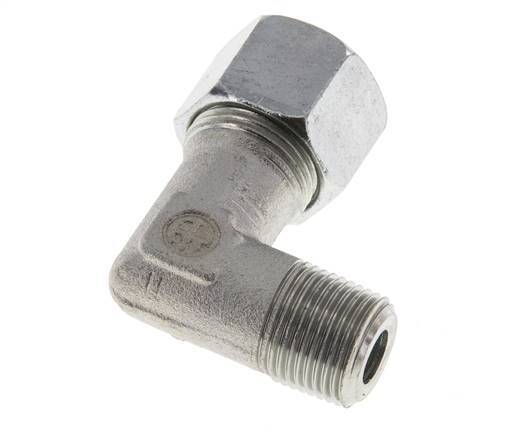 R 3/8'' Macho x 12S Codo de 90 grados de acero galvanizado 630 Bar DIN 2353