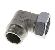 G 1 1/2'' Macho x 42L Codo de 90 grados de acero galvanizado 160 Bar DIN 2353