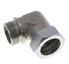 G 1 1/2'' Macho x 42L Codo de 90 grados de acero galvanizado 160 Bar DIN 2353