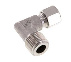 R 1/2'' Macho x 10L Codo de 90 grados de acero inoxidable 315 Bar DIN 2353