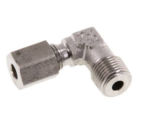 R 1/8'' Macho x 4LL Codo de 90 grados de acero inoxidable 100 Bar DIN 2353