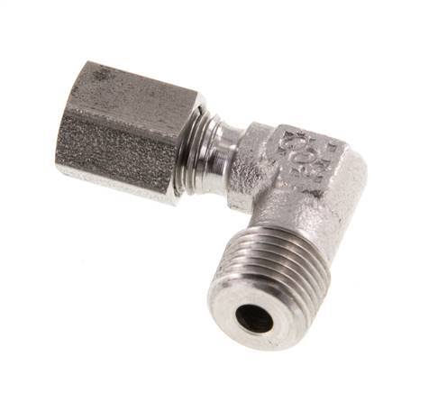 R 1/8'' Macho x 4LL Codo de 90 grados de acero inoxidable 100 Bar DIN 2353